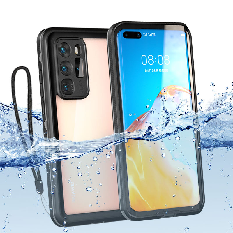 适用huawei p30 华为p40pro防水壳游泳浮潜waterproof cover case-mc
