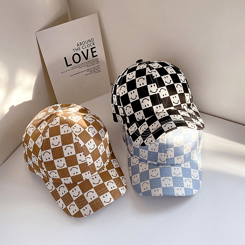 格子帽子女春秋季鸭舌帽男士贝雷帽日系复古小众画家帽秋冬前进帽