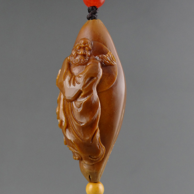 核雕名家李一作品《达摩》