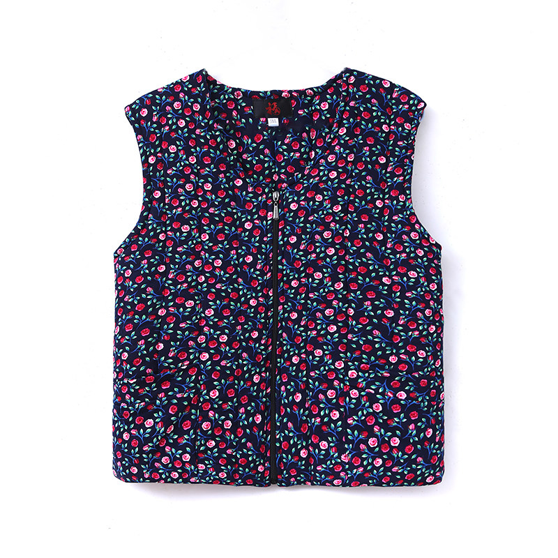 中老年妈妈装秋冬保暖马甲老年人女夹棉短款坎肩内搭贴身背心棉服