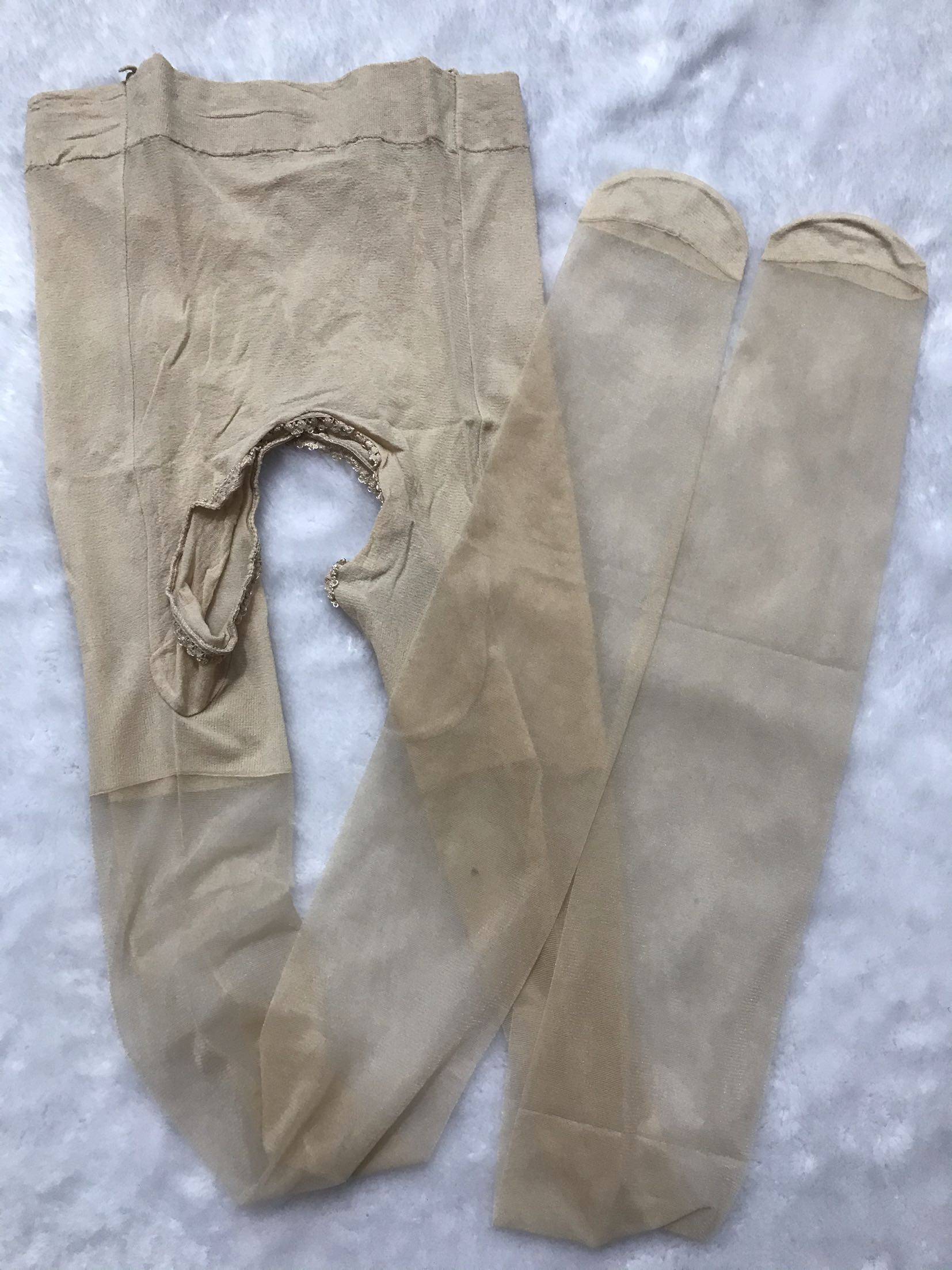 丝袜加裆加大码开档女薄款防勾情趣连裤袜夏款开裆裤中筒袜