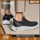 Skechers斯凯奇男鞋夏季网面运动休闲爸爸鞋厚底一脚蹬懒人鞋透气