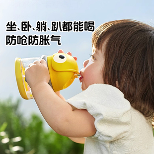babycare儿童水杯霸王龙学饮杯男女夏天户外宝宝吸管水杯6月以上