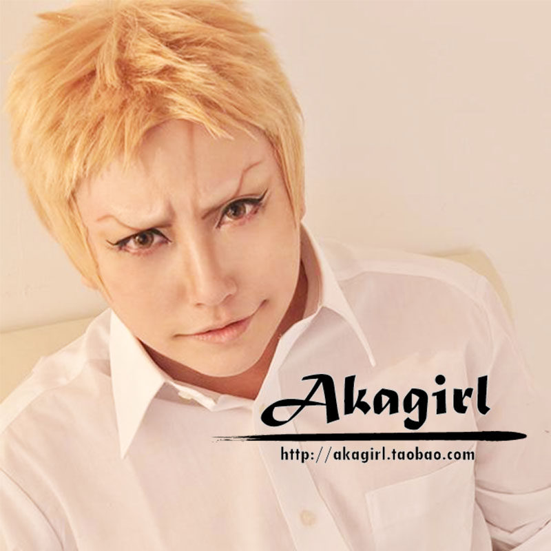 进击的巨人 超大型巨人莱纳 布朗cosplay服装肌肉服 金色cos假发