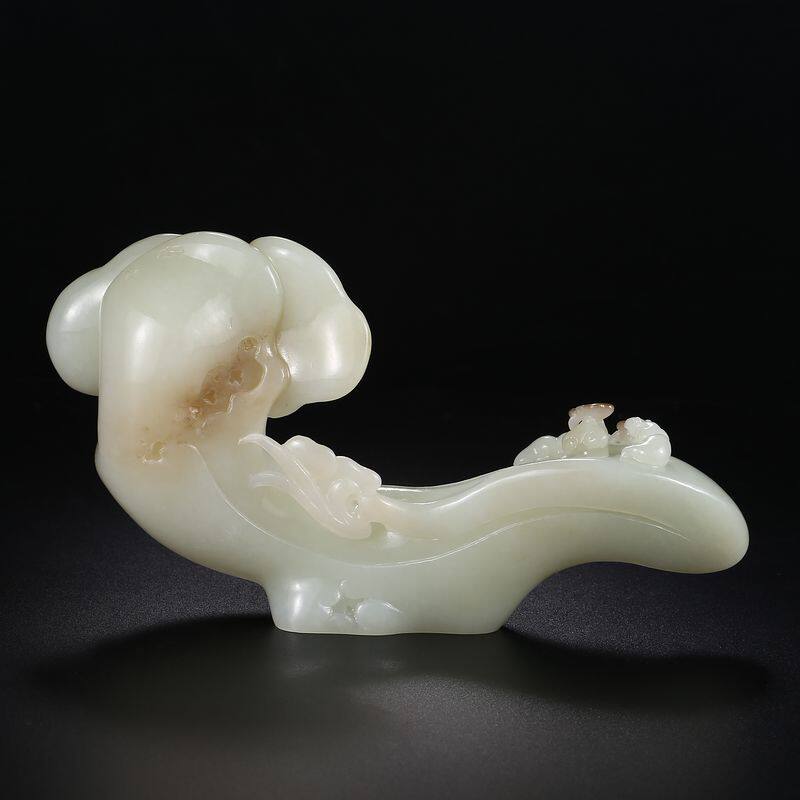 【省级玉雕大师庞建伟作品】和田玉如意摆件565.20g