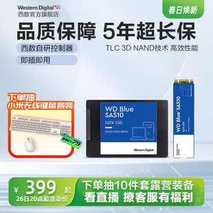 WD西数固态硬盘250g 500g 1t 2.5寸笔记本SSD 1tb台式电脑SA510