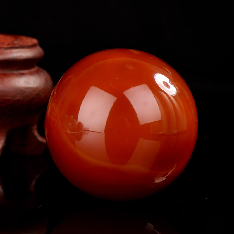 天然精品南红玛瑙圆珠形摆件4018 团圆圆圆合家欢 269g - 拍卖