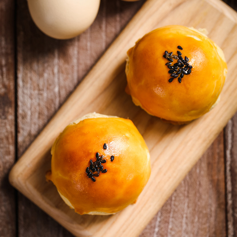 百饼园蛋黄酥单个装咸鸭蛋黄红豆手工传统点心糕点下午茶零食包邮