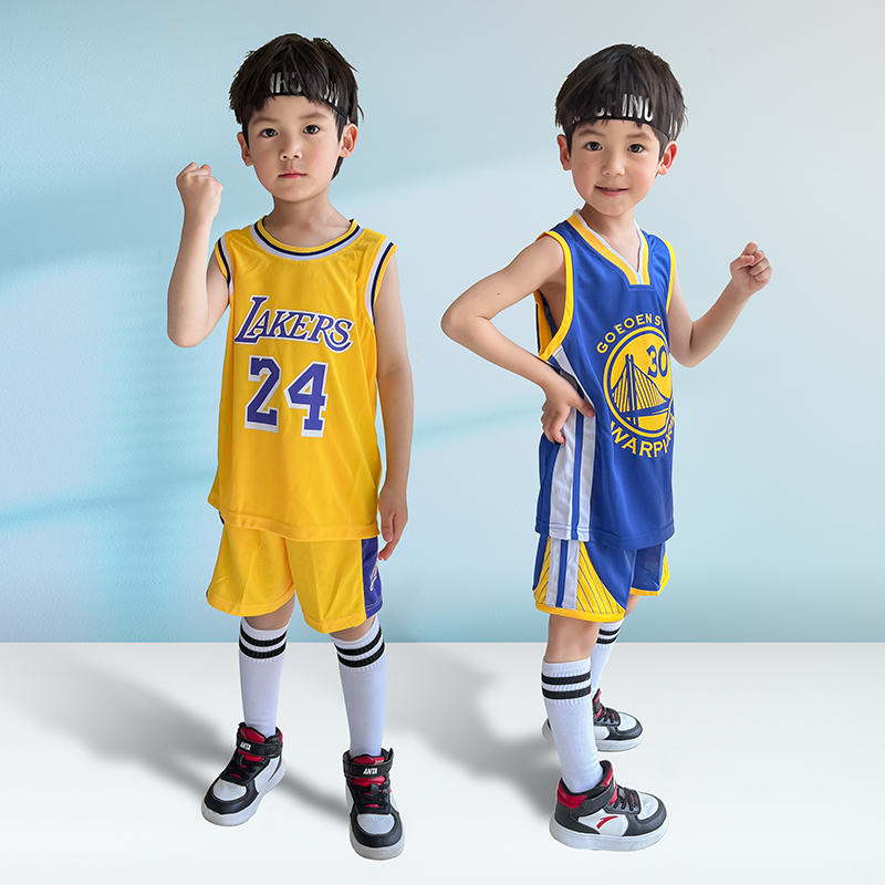 儿童篮球训练服小孩科比24号篮球服套装中小学生欧文詹姆斯球衣夏