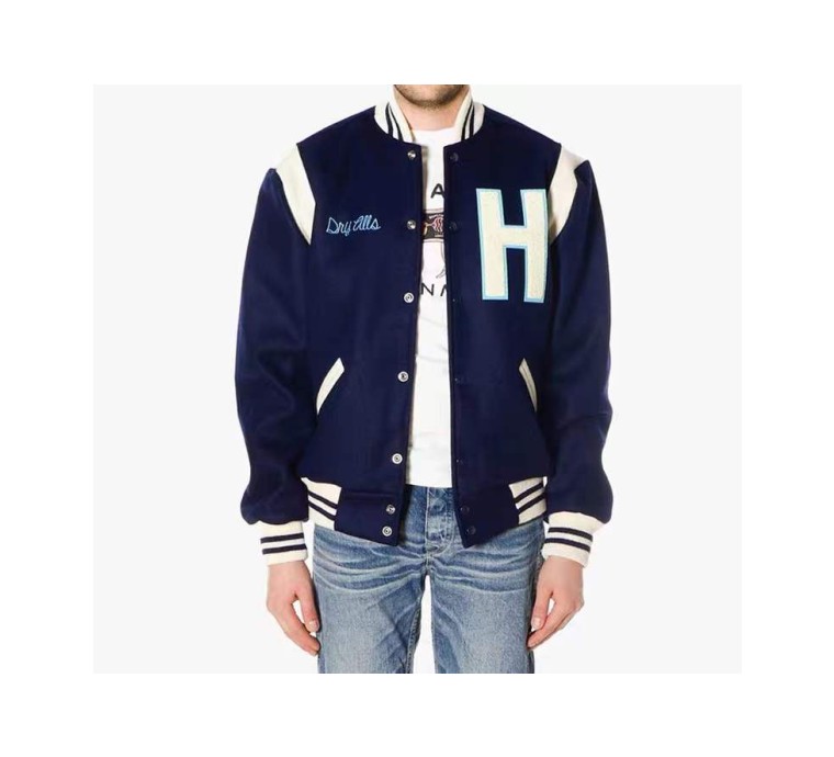 humanmade 男女秋冬新款 美式复古毛呢棒球服夹克休闲外套 nigo