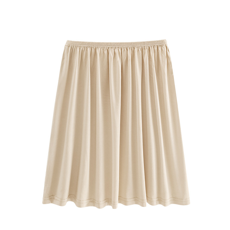 夏季防透内衬裙白色安全裙内搭打底裙子中长款防走光莫代尔半身裙