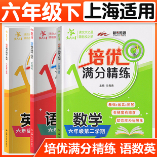 交大之星培优满分精练语文数学英语N版六年级第二学期/6年级下册上海沪教版小学教材教辅配套同步辅导课后题训练习册统编版作业本