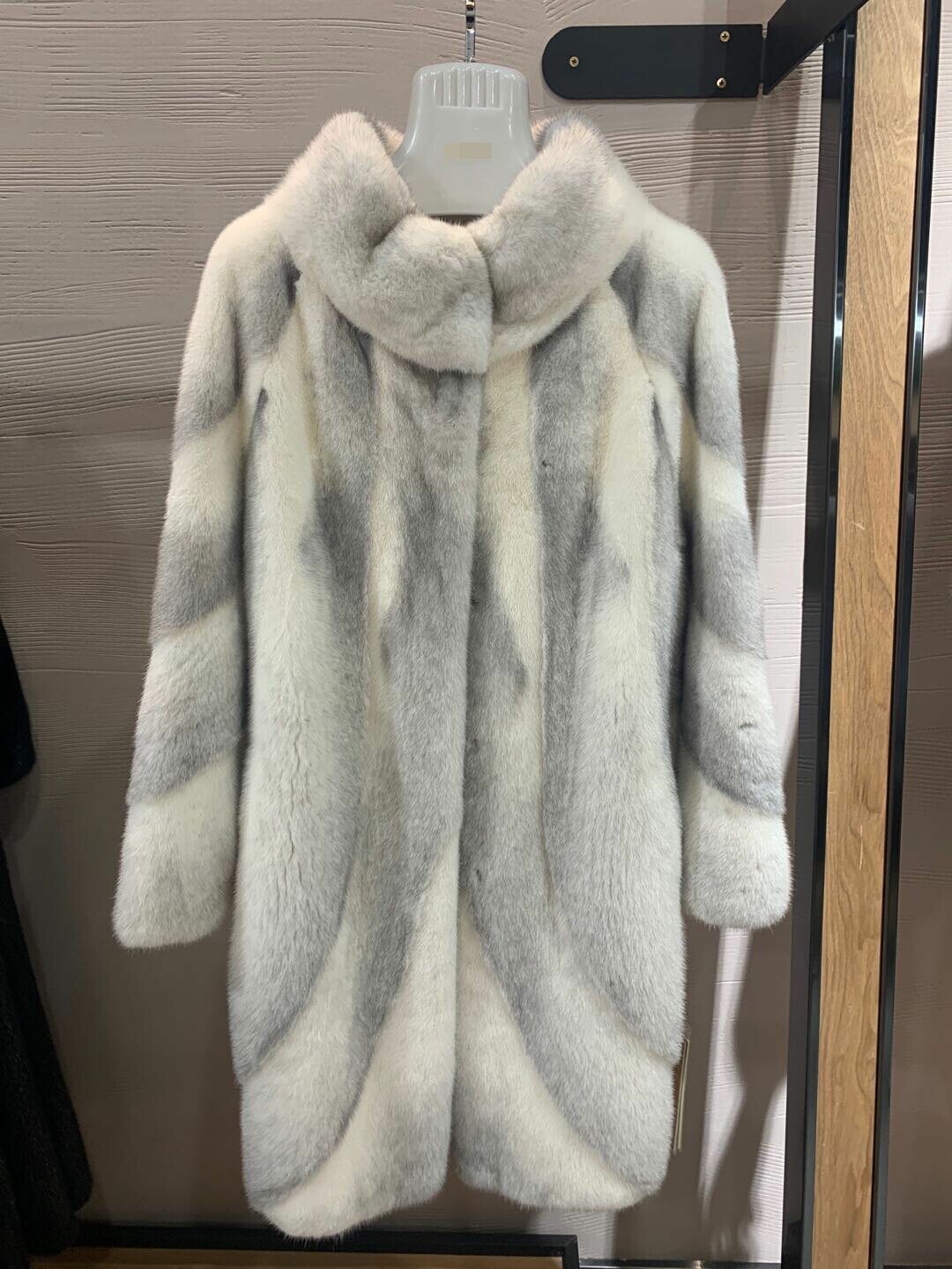 2021新款宝嘉美国进口天鹅绒十字貂整貂裘皮时尚水貂毛皮草外套女