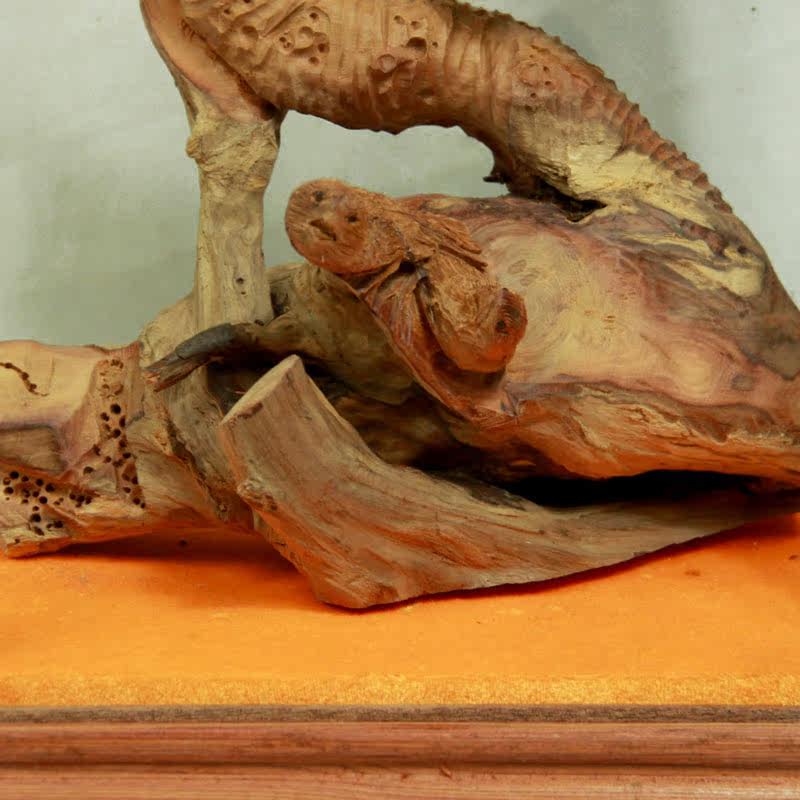 红豆杉 鸟语花香 木雕工艺品摆件 权威认证