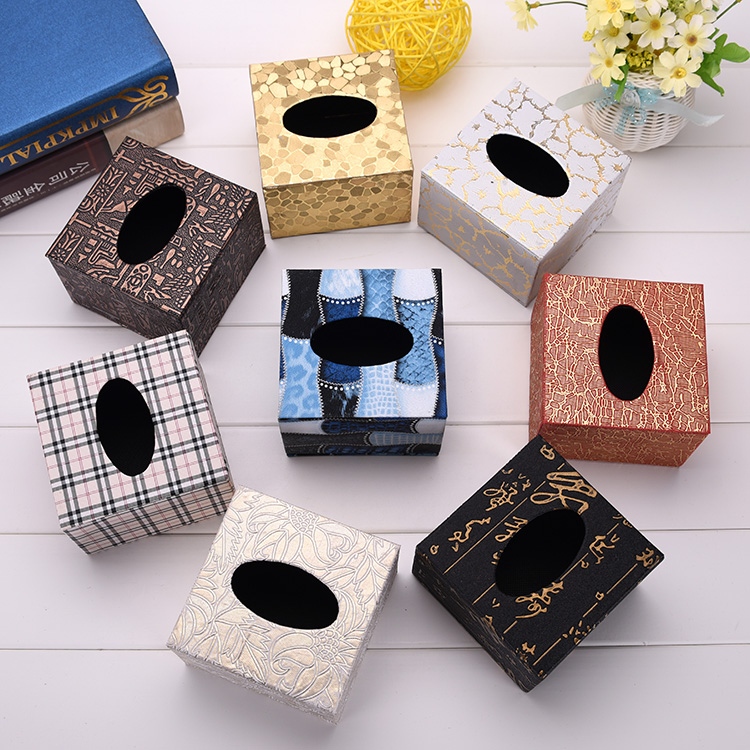 酒店专用纸巾盒皮革纸抽盒欧式创意抽纸盒车用居家收纳盒3件包邮