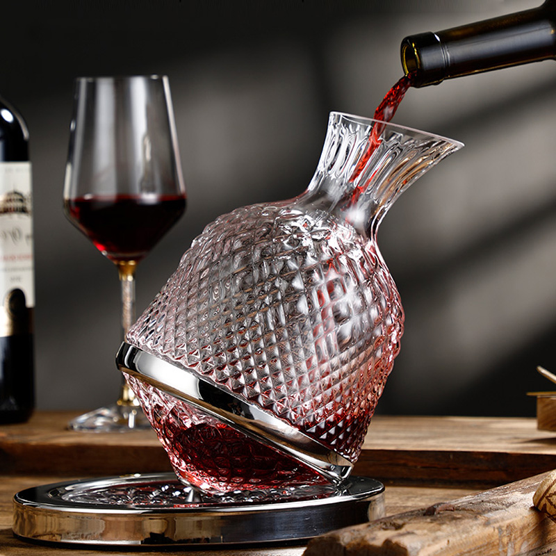 不倒翁红酒醒酒器家用高档奢华陀螺旋转醒酒器水晶红酒杯具套装