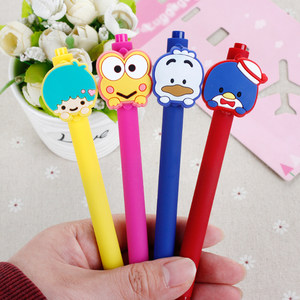 中性笔可爱三丽鸥头像学生用黑色速干超萌少女心卡通签字笔文具