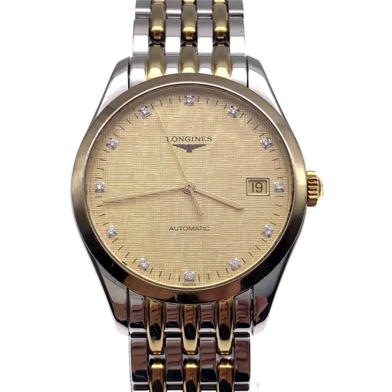 0新]浪琴雅致系列钻石刻度自动机械男表l4.898.3.37.