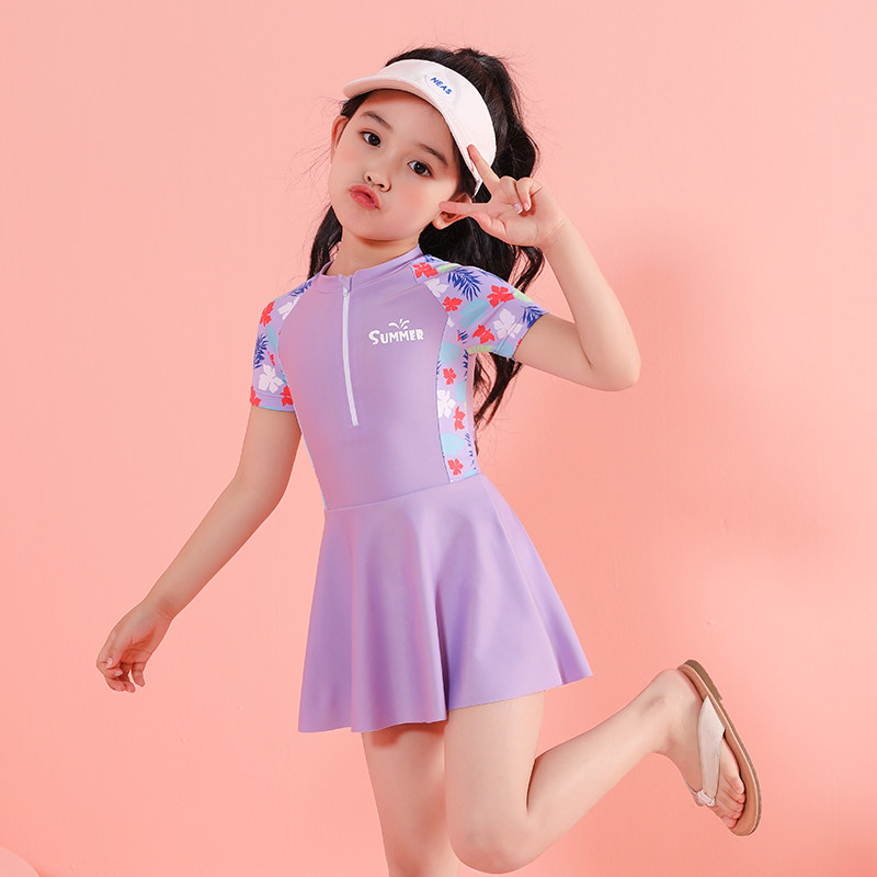 儿童泳衣女孩连体女童可爱