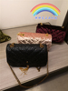 包郵正品CHARLES&KEITH斜挎CK2-20840103絲絨流蘇鏈條單肩包閃黑 包郵正品CHARLES&KEITH斜挎CK2-20840103絲絨流蘇鏈條單肩包閃黑