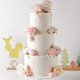 三层玫瑰鲜花婚礼蛋糕模型仿真20243新款生日塑胶假蛋糕样品