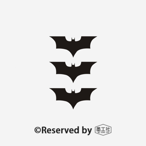[墨工社]纹身贴 蝙蝠标 防水持久 店内创意不俗 原宿