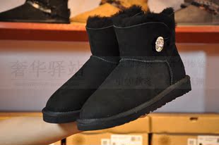 prada ankle boots中文 水晶扣Snow boots 3889羊皮毛一體雪地靴 短筒低筒靴子冬季棉女鞋 prada超a