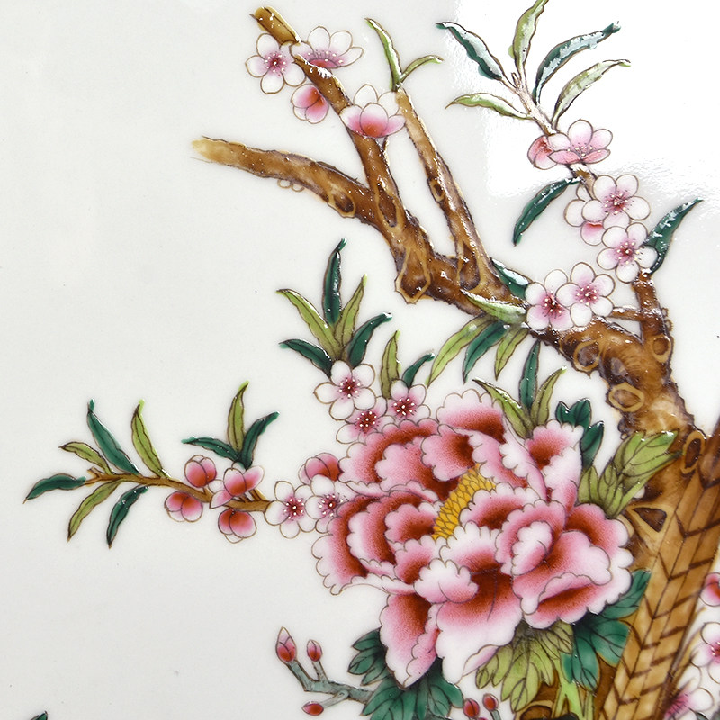 粉彩瓷板画 景德镇陶瓷中级技师陶瓷彩绘 冯成作品