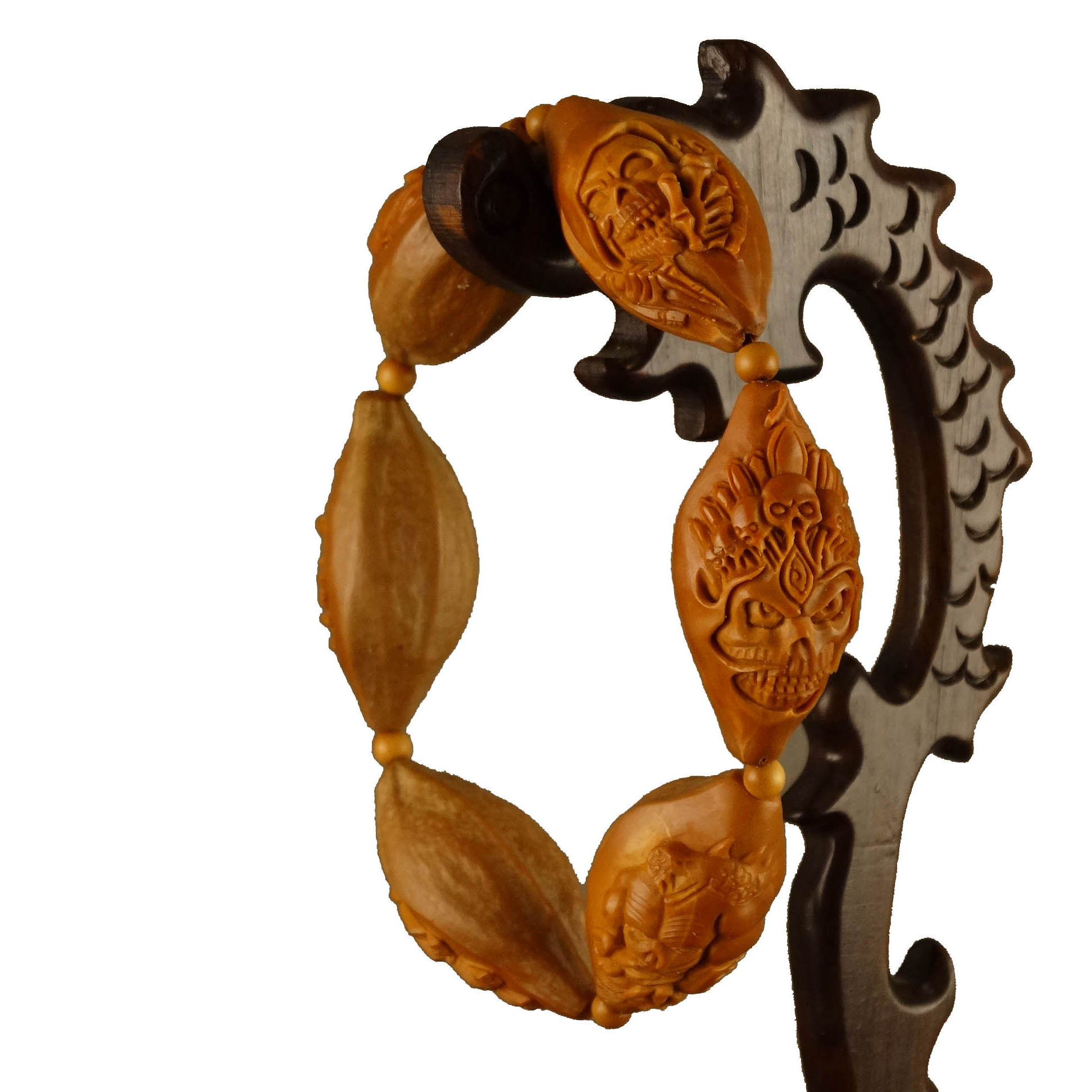 1.9cm【浴火重生】非物质文化遗产核雕作品 陈军雕刻