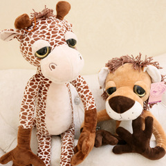 森林动物公仔仿真动物狮子长颈鹿老虎毛绒玩具豹子布娃娃生日礼物