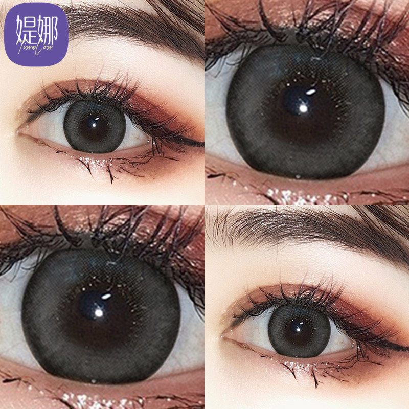 美瞳布鲁灰色半年抛女正品官网小直径13.8mm自然款棕色月抛媞娜tn