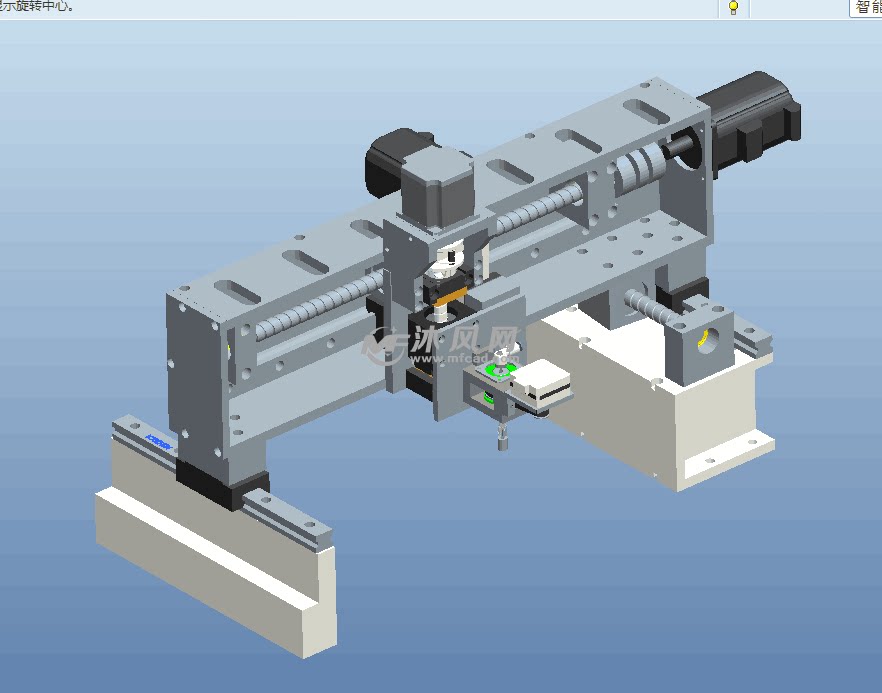 热销沐风图纸_丝杆4轴龙门式结构模组全套proe模型图 沐风图纸代下载