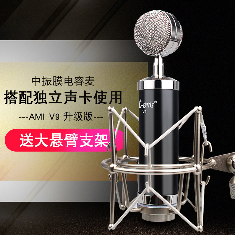 AMI V9 Feeding bottle Diaphragm Capacitance Microphone network Recording studio host Sound Card suit microphonein the Audio appliances , Microphone/Microphone category - from Buy2taobao.com to provide professional Taobao agent buy service
