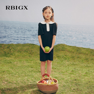 【速干排汗】RBIGX瑞比克童装夏季新款雪纺元气学院女童连衣裙