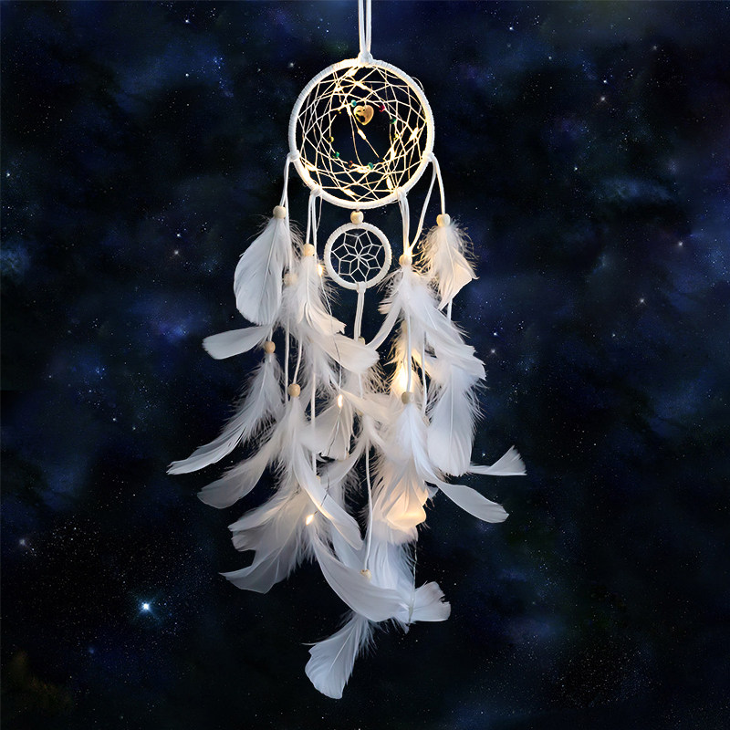 少女心捕梦网材料diy风铃森系捕能网挂饰室内装饰ins挂件成品礼物