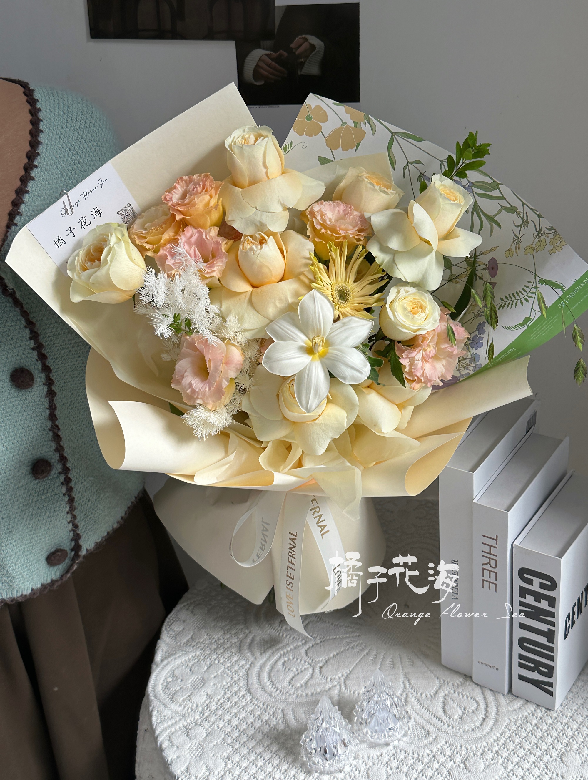 520情人节重庆同城鲜花速递精致生日见面玫瑰花束手拿毕业花束