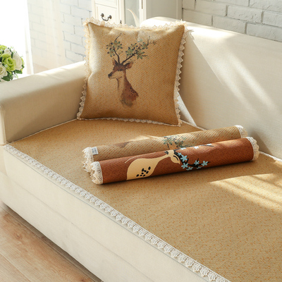 藤席沙发凉席坐垫夏季沙发垫夏天款冰丝沙发席子竹席贵妃防滑定做