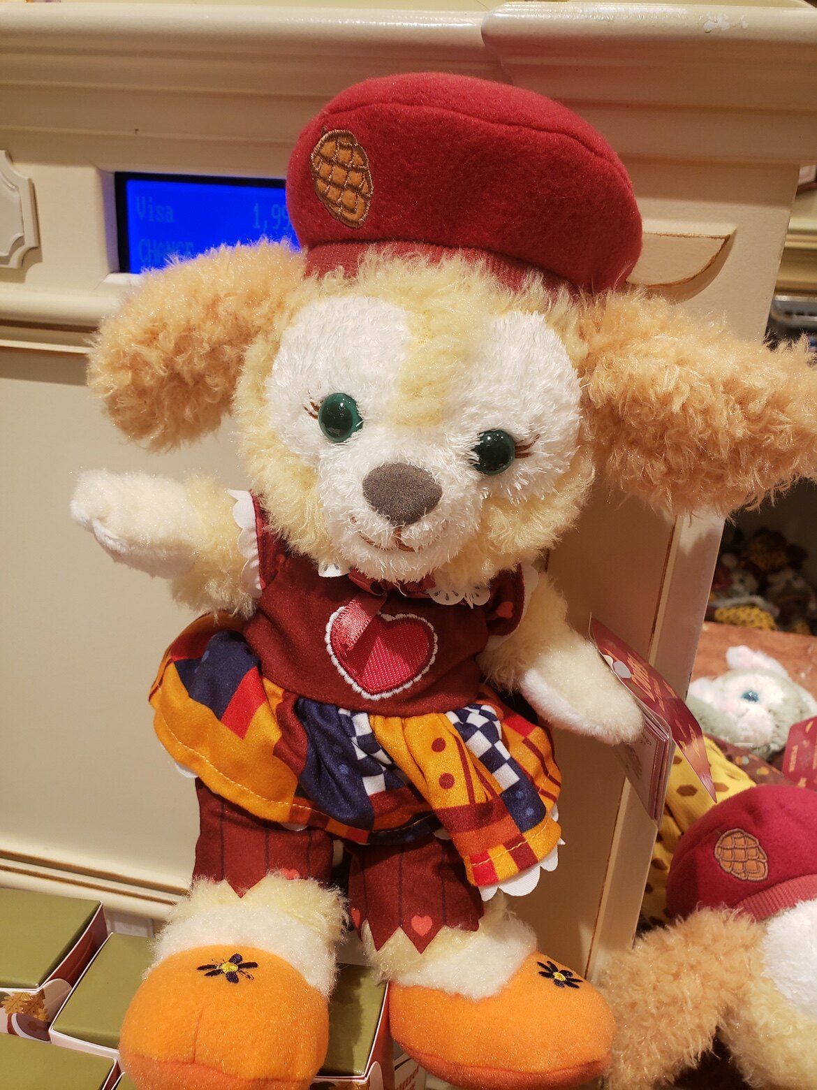 香港迪士尼 秋日可琦安杰拉多尼卡通毛公仔可爱玩偶娃娃s公仔