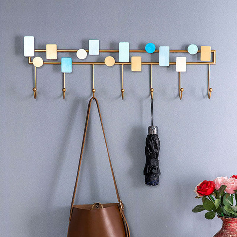 简约现代创意艺术轻奢挂钩玄关钥匙一排壁挂衣帽架墙上装饰挂衣钩
