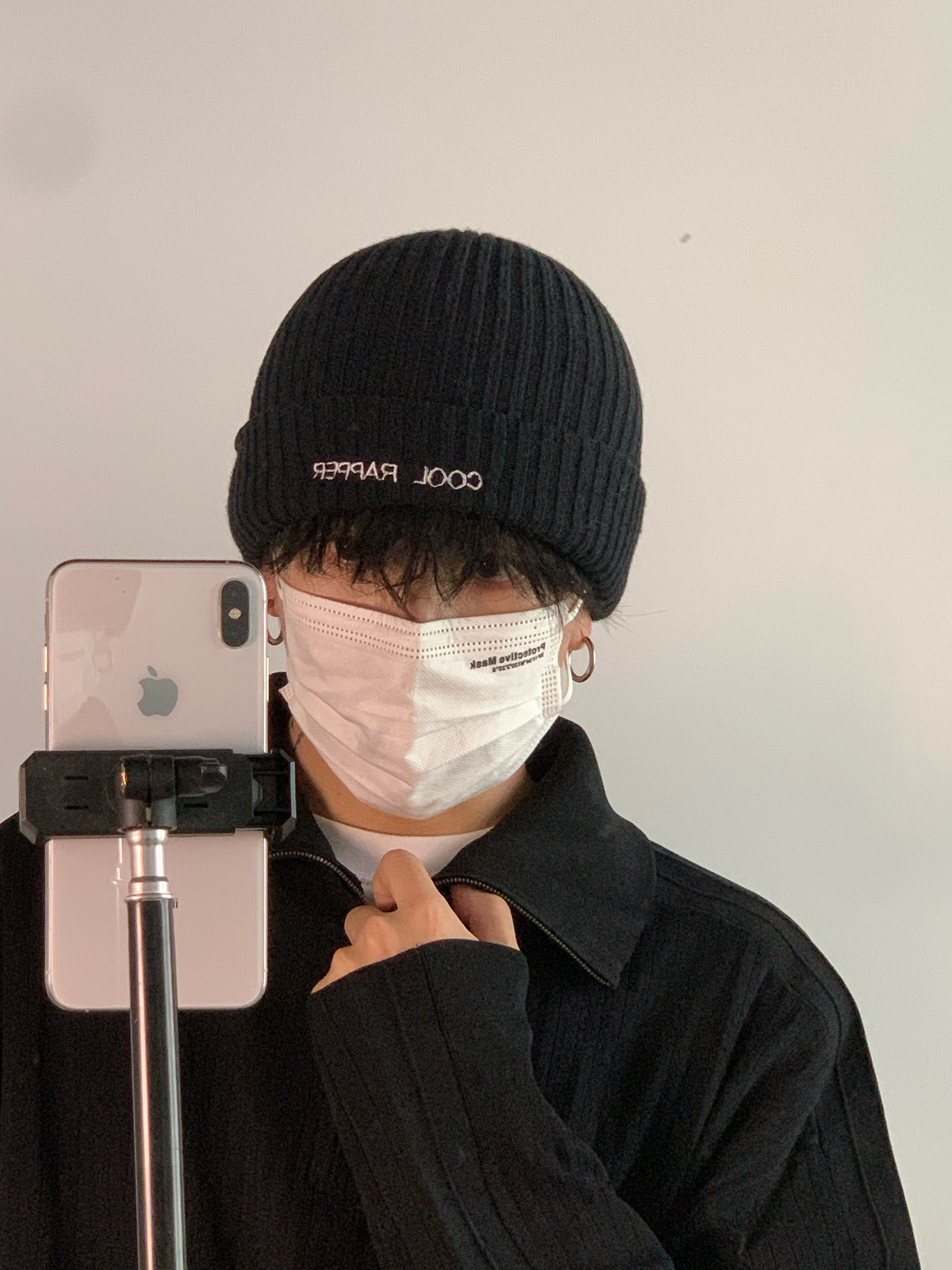 fine state针织帽子男潮牌冬季保暖毛线帽子男款秋冬冷帽男生潮