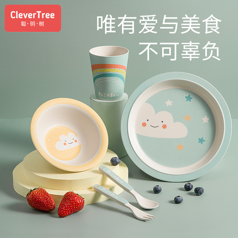 聪明树儿童餐盘分格卡通竹纤维餐具套装分格无毒婴儿饭碗宝宝餐盘在类目 尿片/洗护/喂哺/推车床, 水杯/餐具/研磨/附件, 儿童餐具中 - 来自Buy2taobao.com提供专业的淘宝代购服务