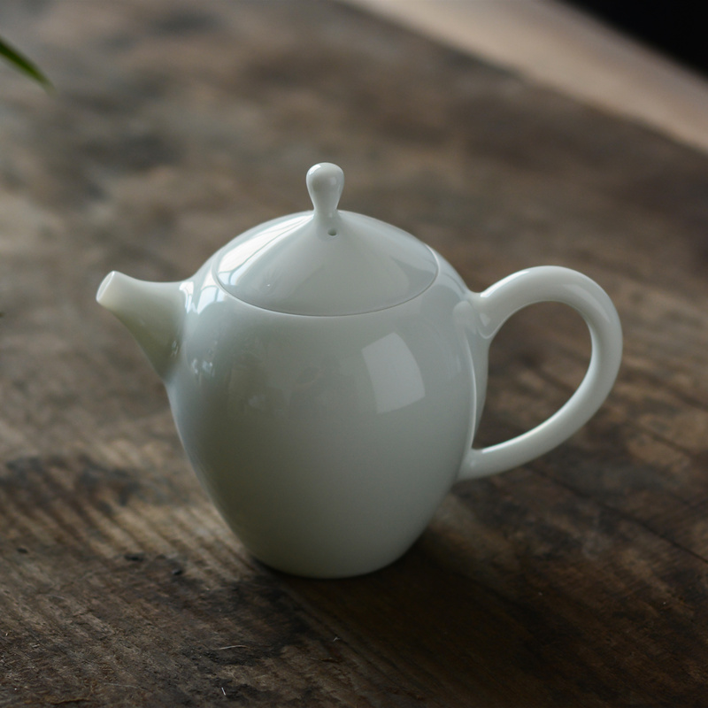 景德镇功夫茶具小茶壶  甜白瓷泡茶壶单壶 陶瓷玉瓷茶道茶器 泡壶