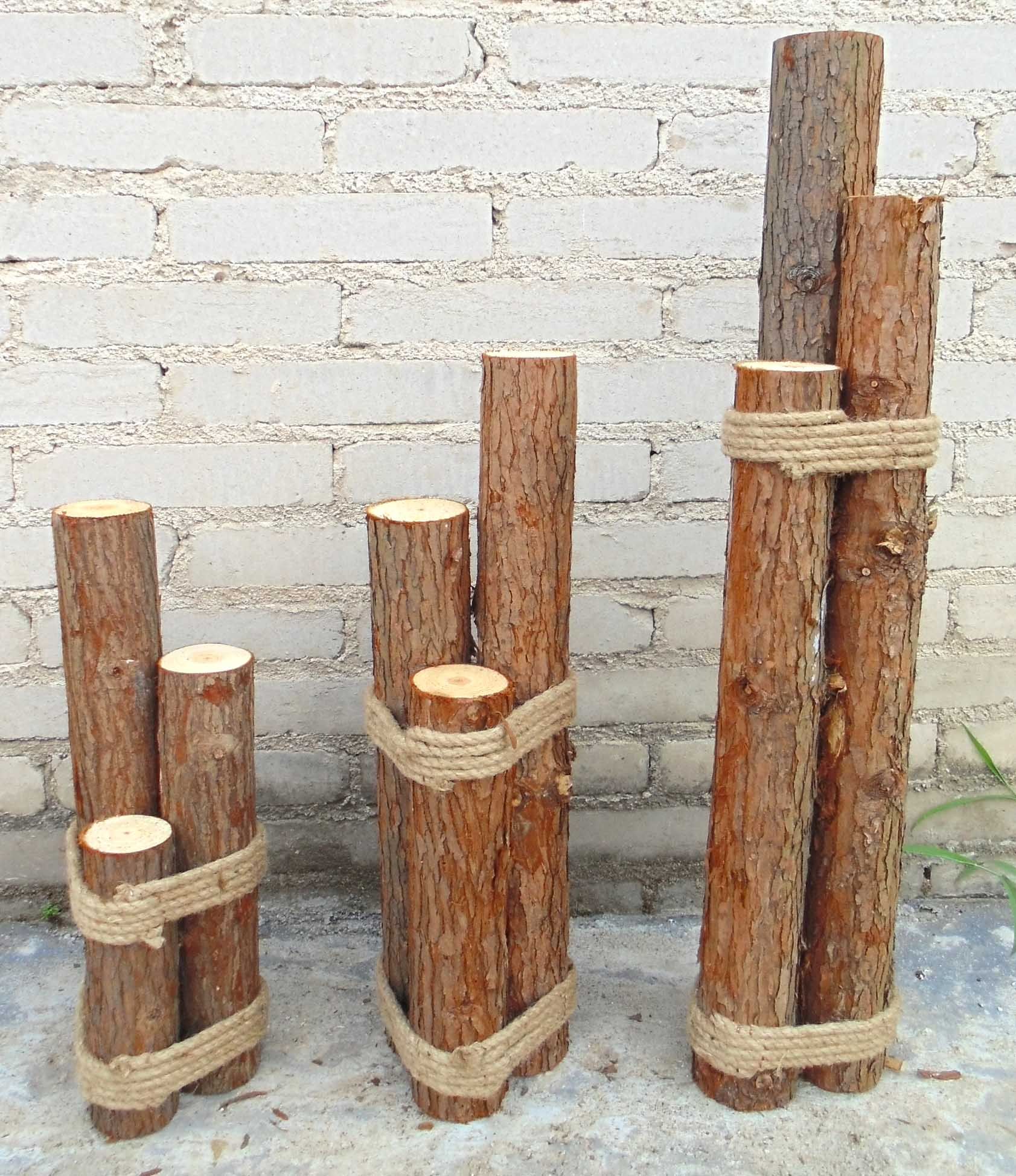 特价木栅栏_天然杉木实木原木篱笆木桩路引道具 围栏护栏装饰木柱树墩