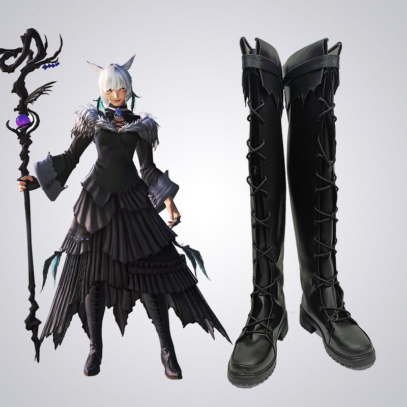 动漫鞋 cosplay鞋子最终幻想ff14雅修特拉cos鞋定制增高 来图定做