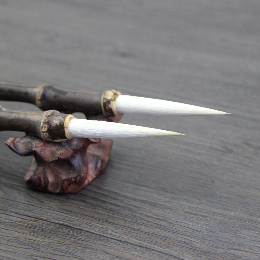 《紫根长锋》老紫根 长锋羊毫 工艺美术大师 凤祥林制