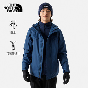 TheNorthFace北面三合一冲锋衣男抓绒内胆防水外套新