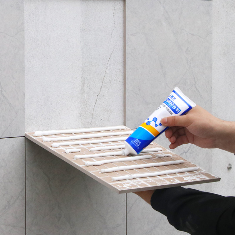 瓷砖胶强力粘合剂贴墙砖代替水泥地砖脱落瓷砖修补剂修复家用磁砖