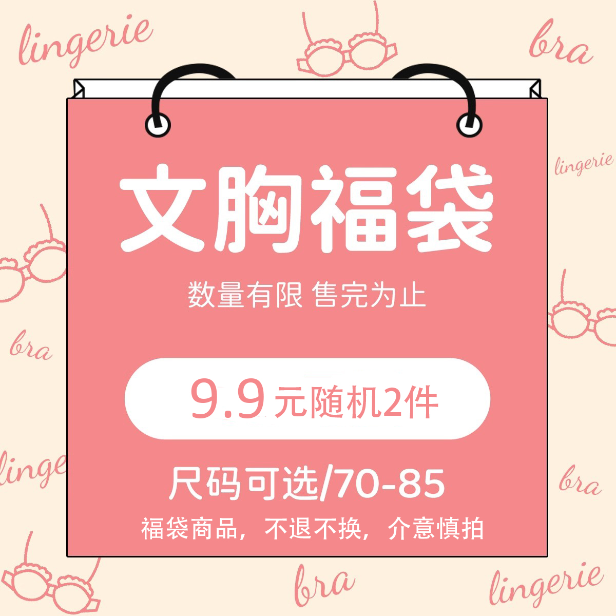 内衣福袋随机款文胸到手两件不退不换盲盒限量抢购清仓超值福利价