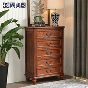 Chest of drawers solid wood American style chest of drawers storage cabinet bedroom storage cabinet locker ash wood furniture pavilion US dollar