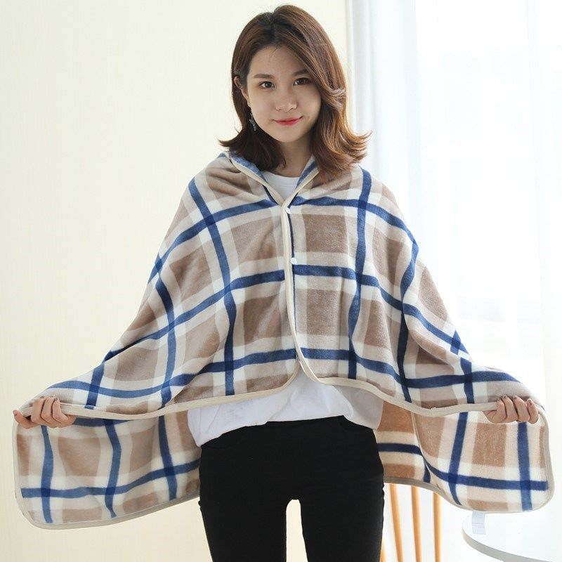 披着的毛毯披肩披风斗篷子冬套头懒人男女可穿学生宿舍午睡长加厚